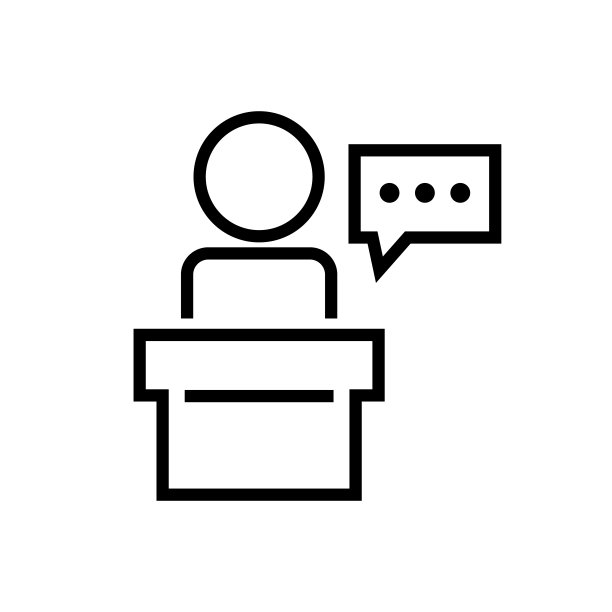 简单的政治演讲图标和演讲气球图标。的竞选演说。向量。图片下载