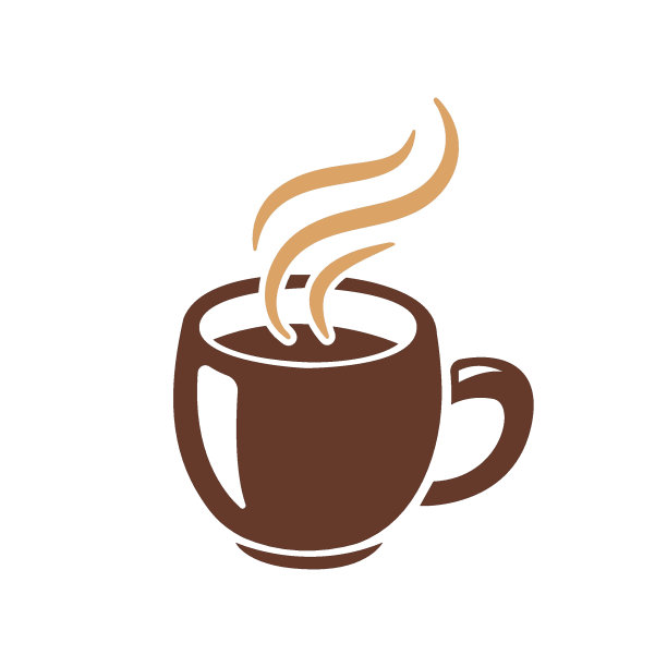 简单的咖啡杯矢量为咖啡馆的热饮菜单图片下载