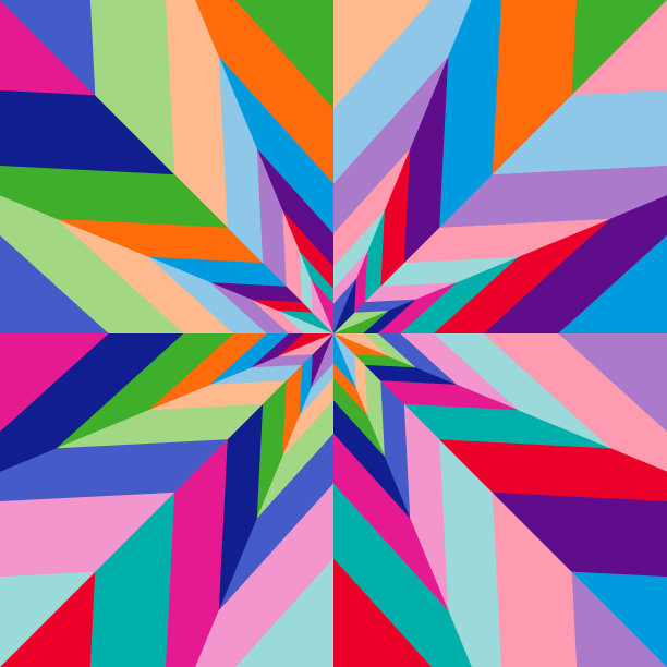 星形背景与美丽的平面颜色图片下载