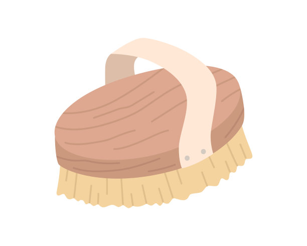 沐浴或淋浴用的身体刷隔离在白色。图片下载