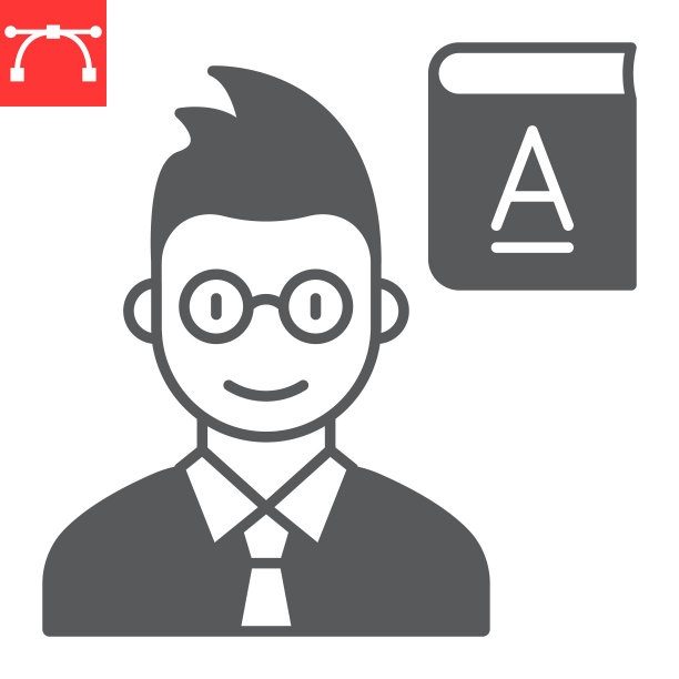 学校老师字形图标图片下载