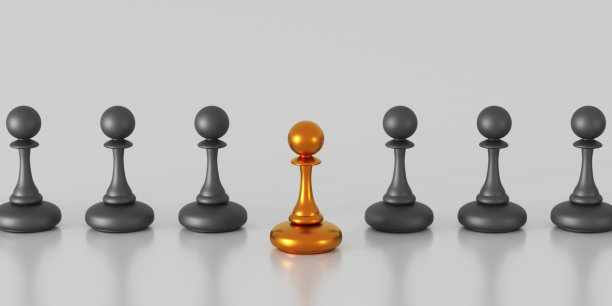 国际象棋棋子突出。领导的概念。竞争andvantage图片下载