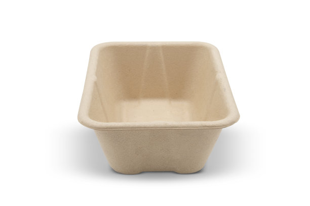 白色背景上的甘蔗渣可回收餐碗图片下载