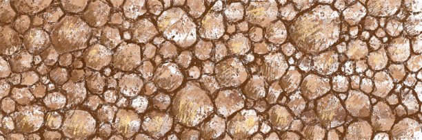 砖石，石墙，手绘插图为背景或设计，棕色的石头，岩石背景，岩石海滩图片下载