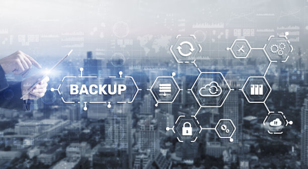 备份存储数据技术的概念。商人接触备份图片下载
