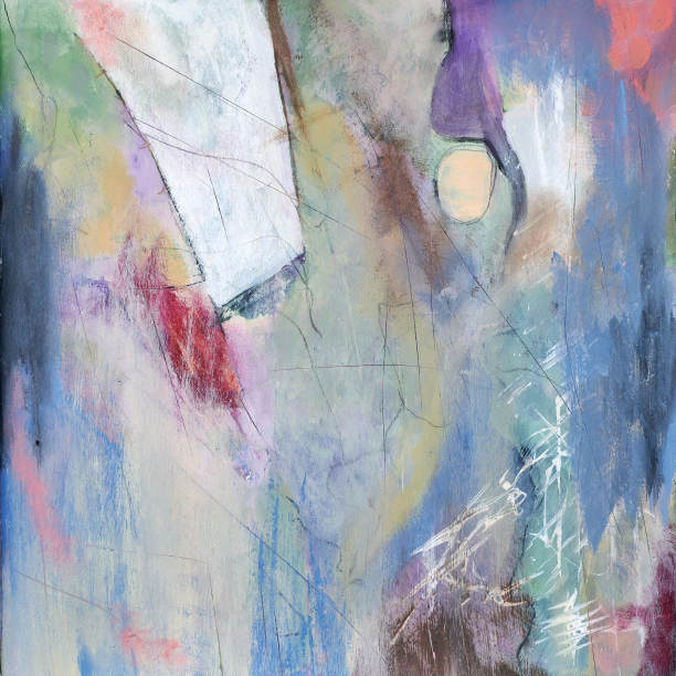 从丙烯酸油漆涂污的抽象背景。混合多色油漆。变形的安排。抽象现代版画。装饰艺术。海报。图片下载