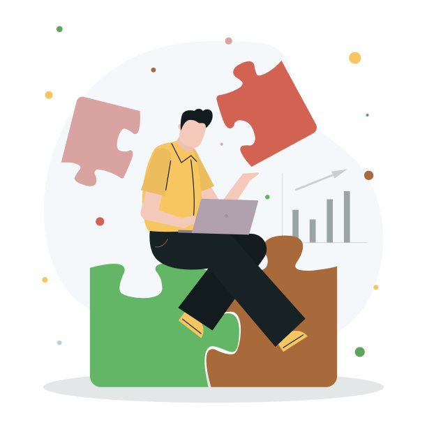 品牌和公司建设。商务人士在拼图协调人。团队合作工作效率。团队合作与管理。领导力发展图片下载