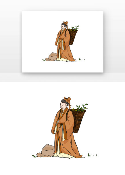 老中医上山采药背着背篓中国医师节中医古风图片下载