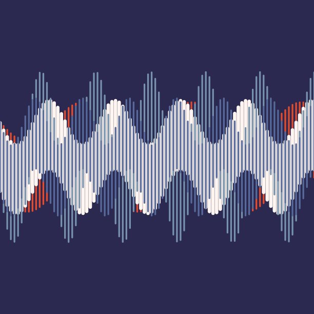 声波在黑色HUD图形图表或波形多彩色多竖线或条形背景金融业务统计的概念图片下载