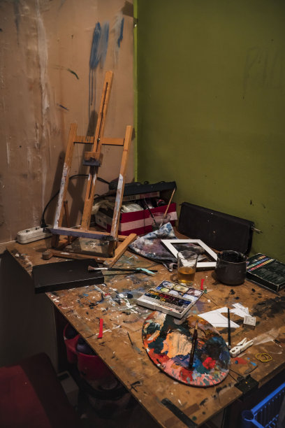 工作室的照片。工作区。空间艺术。图片下载