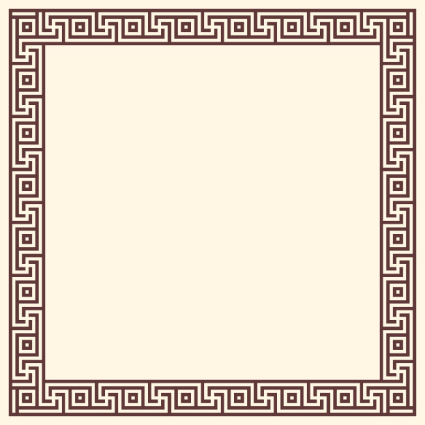 希腊键边，方框。装饰古代漫步图片下载