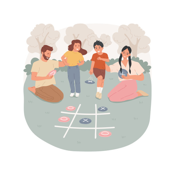 飞盘Tic Tac脚趾孤立卡通矢量插图。图片下载