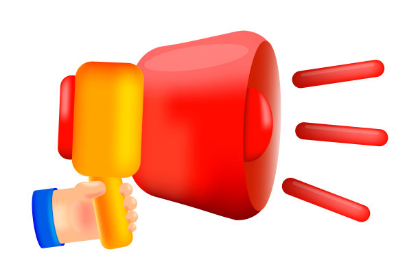 卡通风格的扬声器。注意,新闻。矢量插图。股票的形象。图片下载