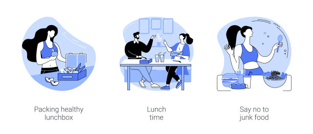 健康零食隔离卡通矢量插图se图片下载