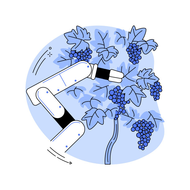 收割和采摘机器人孤立了卡通矢量插图。图片下载