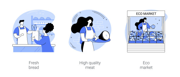 购买食品杂货孤立的卡通矢量插图se图片下载