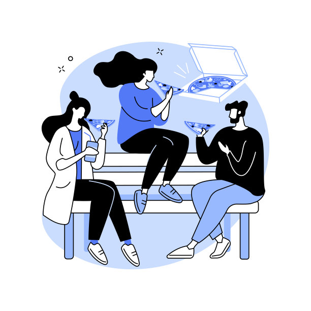 意大利披萨孤立卡通矢量插图。图片下载