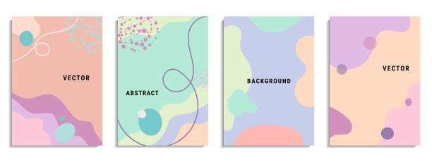 抽象创作背景向量集图片下载