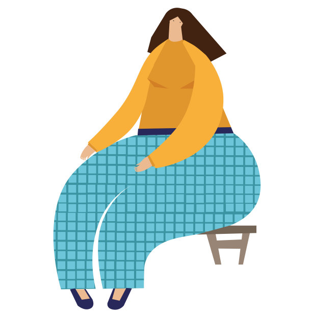一个女人坐在凳子上图片下载