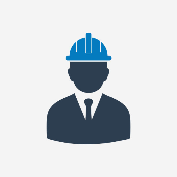 土木工程师图标与人和安全帽图片下载