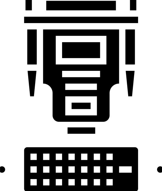 DVI电缆和端口标志图标图片下载