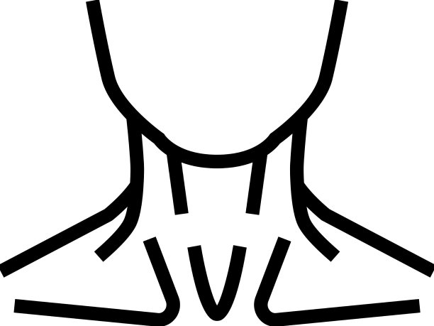 颈部人体线条图标图片下载