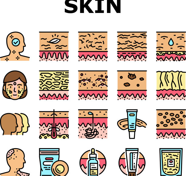 护肤美容及治疗icon套装图片下载