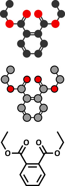 邻苯二甲酸二乙酯副增塑剂分子图片下载
