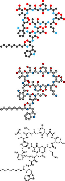 Daptomycin抗生素药物分子图片下载