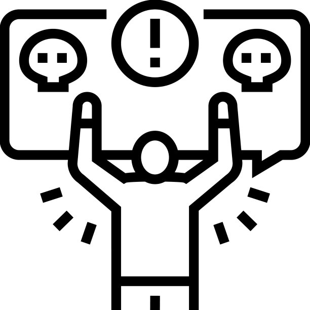 仇恨罪行线条图标图片下载
