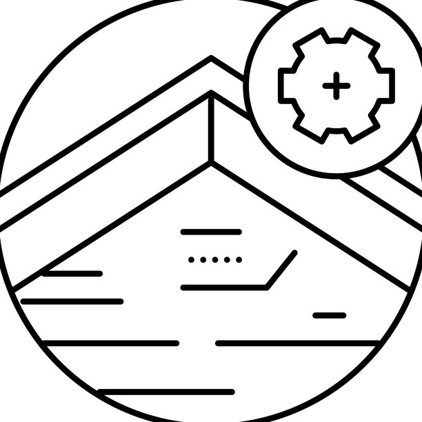 屋顶檐口线条图标图片下载