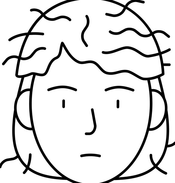 人以前用角蛋白线图标图片下载