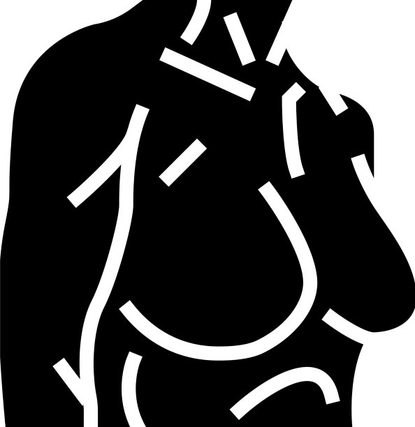 乳房身体字形图标图片下载