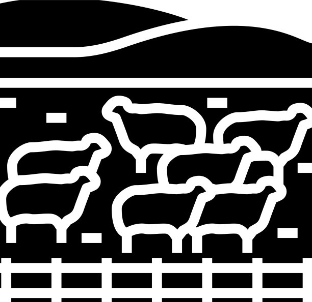 牧场羊字形图标图片下载