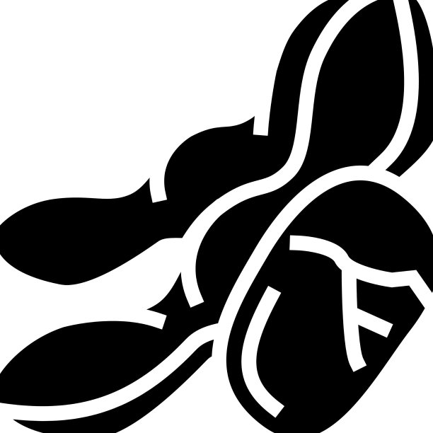 大豆坚果字形图标图片下载