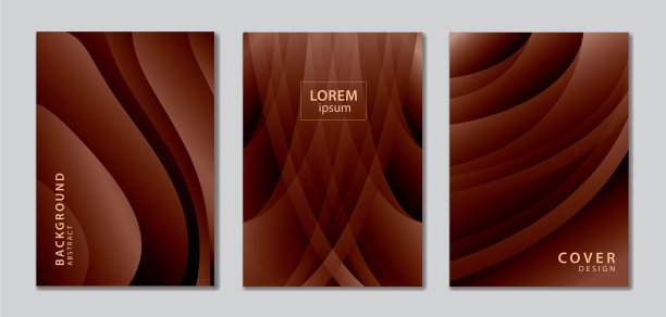 封面设计模板-棕色波浪背景图片下载