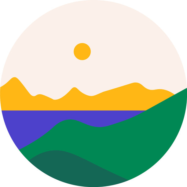 景观与日落或日出山景图片下载