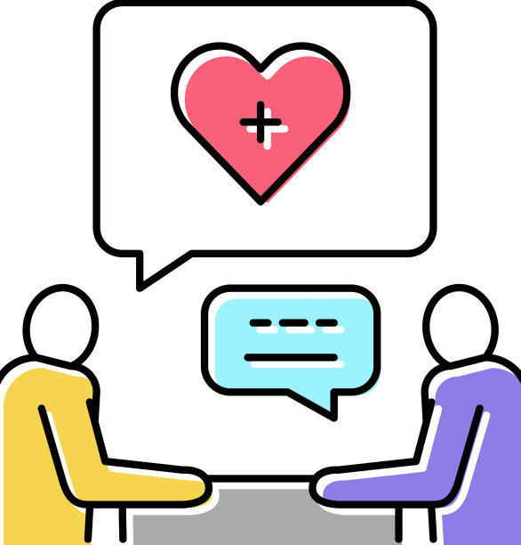 咨询家居护理服务彩色图标图片下载