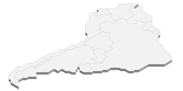 南美洲的等距政治地图图片下载