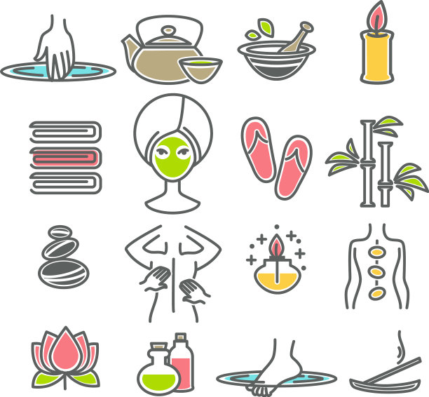 水疗沙龙休息及面膜及按摩程序图片下载