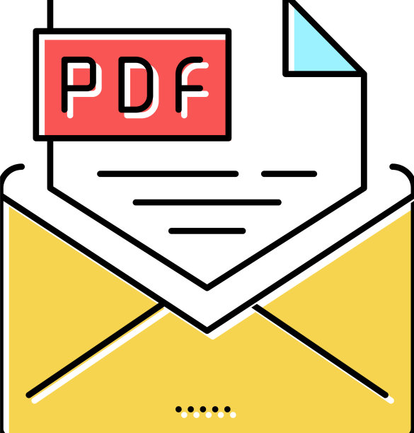 发送PDF文件彩色图标图片下载