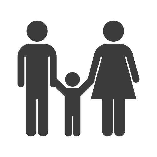 父母和孩子的家庭标志图片下载