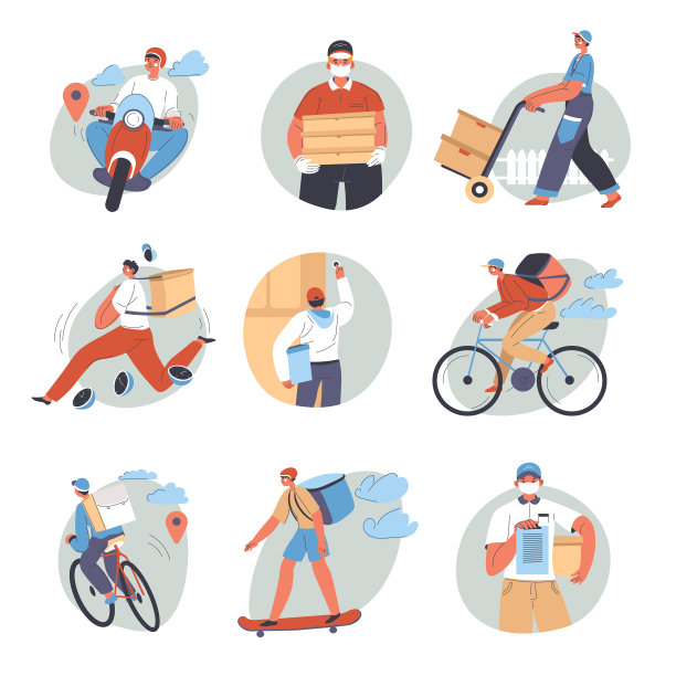 送货货物和包裹购物订单图片下载