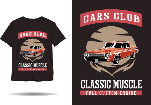 汽车俱乐部的经典肌肉全定制引擎t图片下载