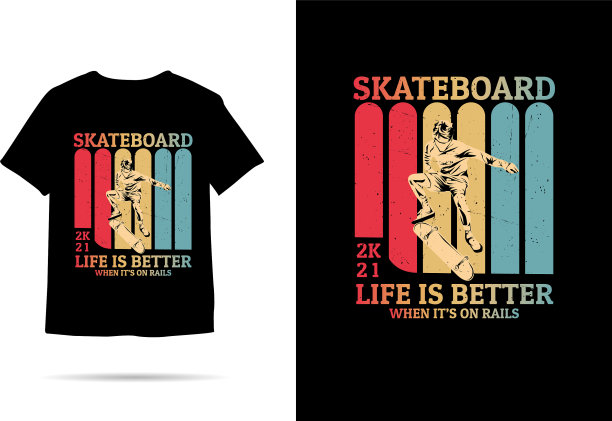 滑板生活更好的是廓形t恤图片下载