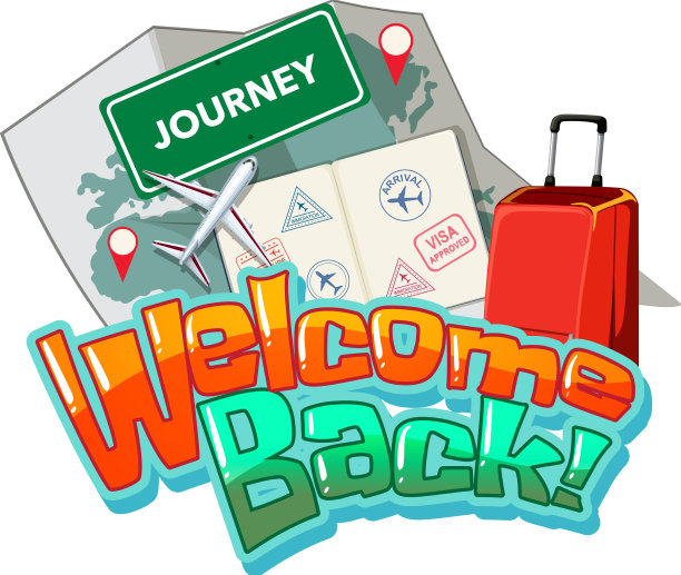 欢迎回来印刷设计与旅行图片下载