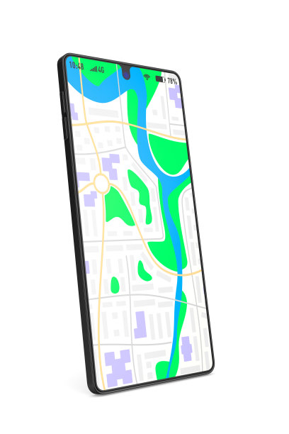 导航到手机在白色背景。孤立的3 d演示图片下载