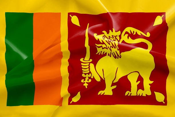 白色背景的斯里兰卡国旗图片下载