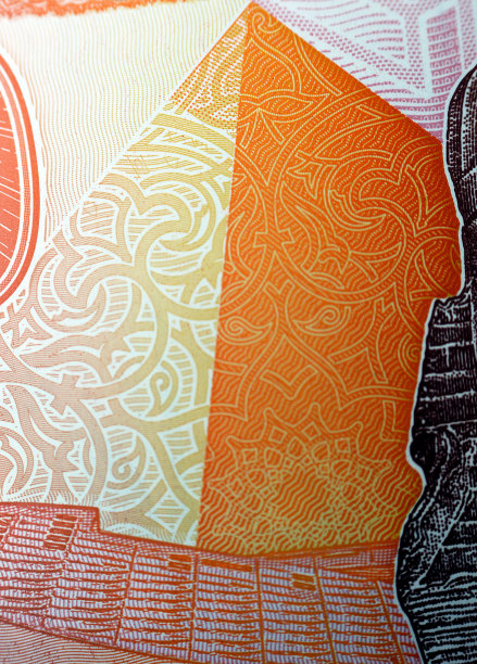 埃及新版10埃镑塑料钞票背面的吉萨金字塔胡夫金字塔特写图片下载