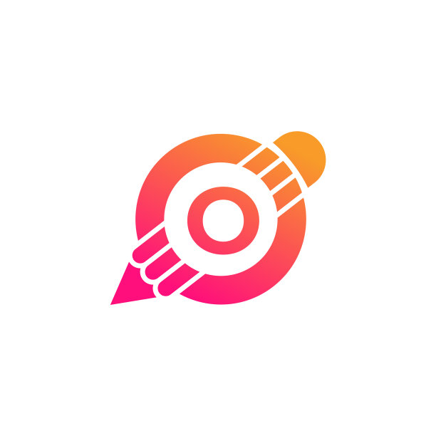 创意字母O铅笔圆形logo图片下载